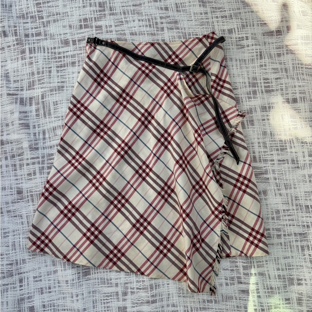 Authentic Burberry Blue Label Pink Belted Wrap Skirt Japan Exclusive